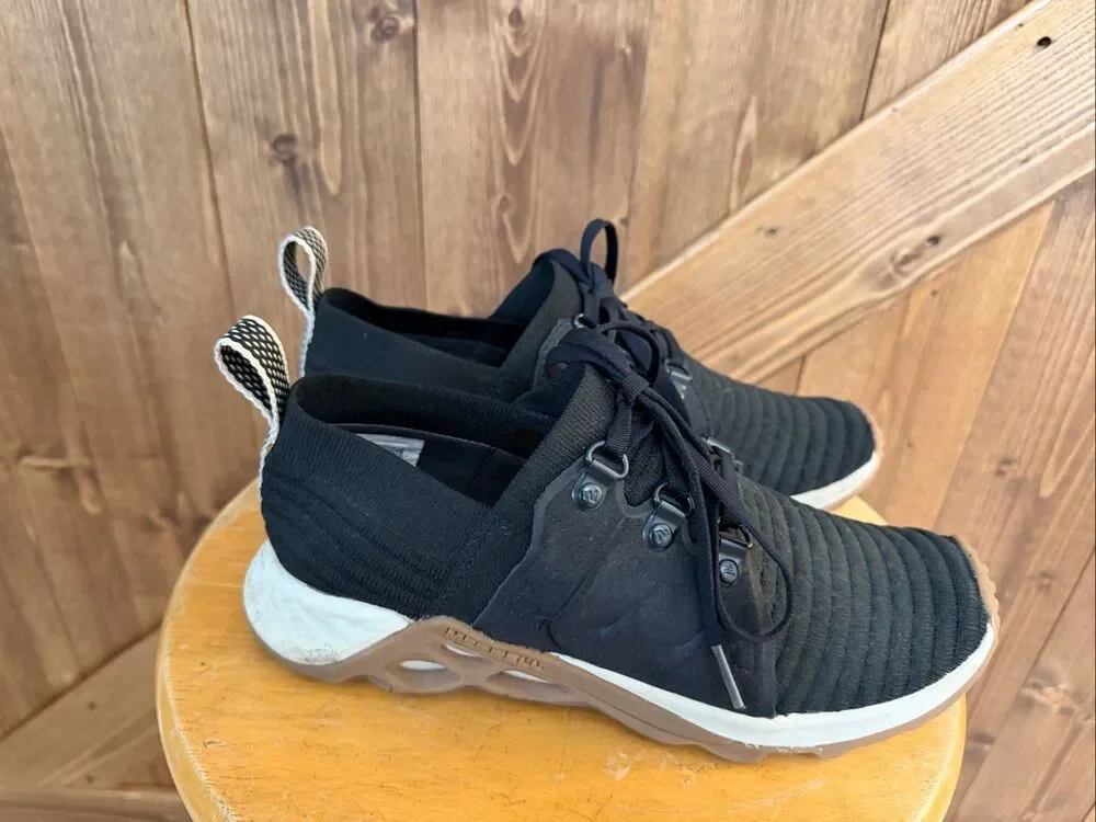 Merrell Women’s Size 6.5 Black Knit Sneakers Air Cushion Comfort Walking Shoes